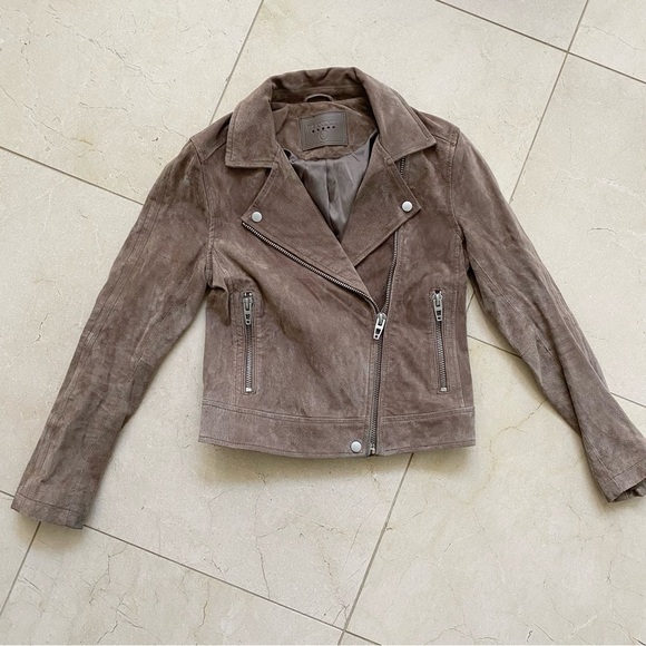 Blank NYC 100% Suede Jacket Taupe XS - Picture 5 of 16